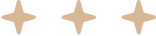 Three gold sparkle icons