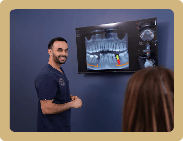 Dental implant consultation with CBCT scan