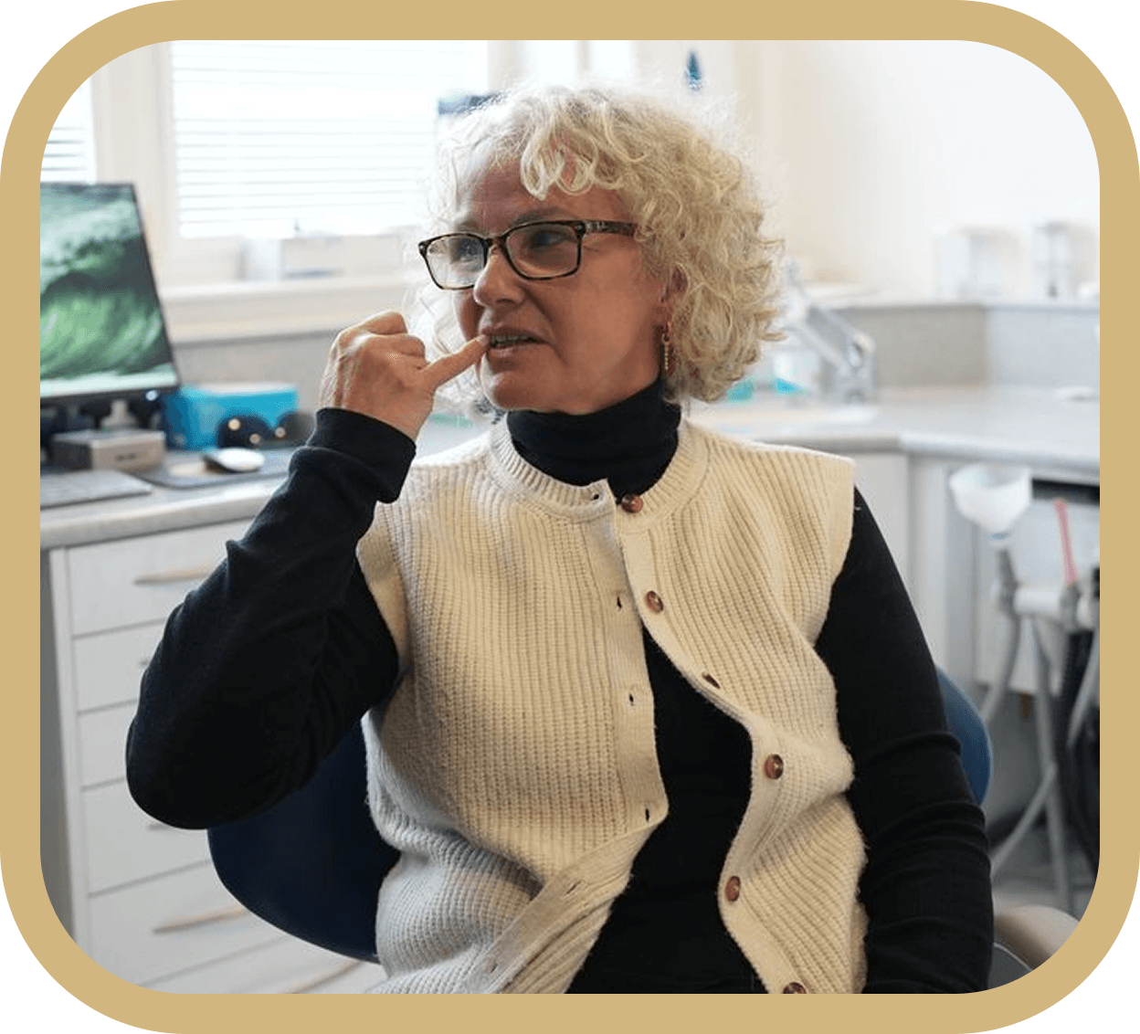 Patient discussing dental finance options