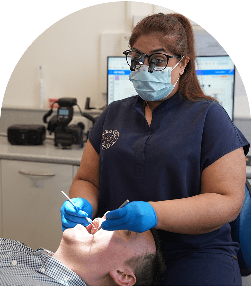 Restorative dental treatment being carried out at Regent Dental